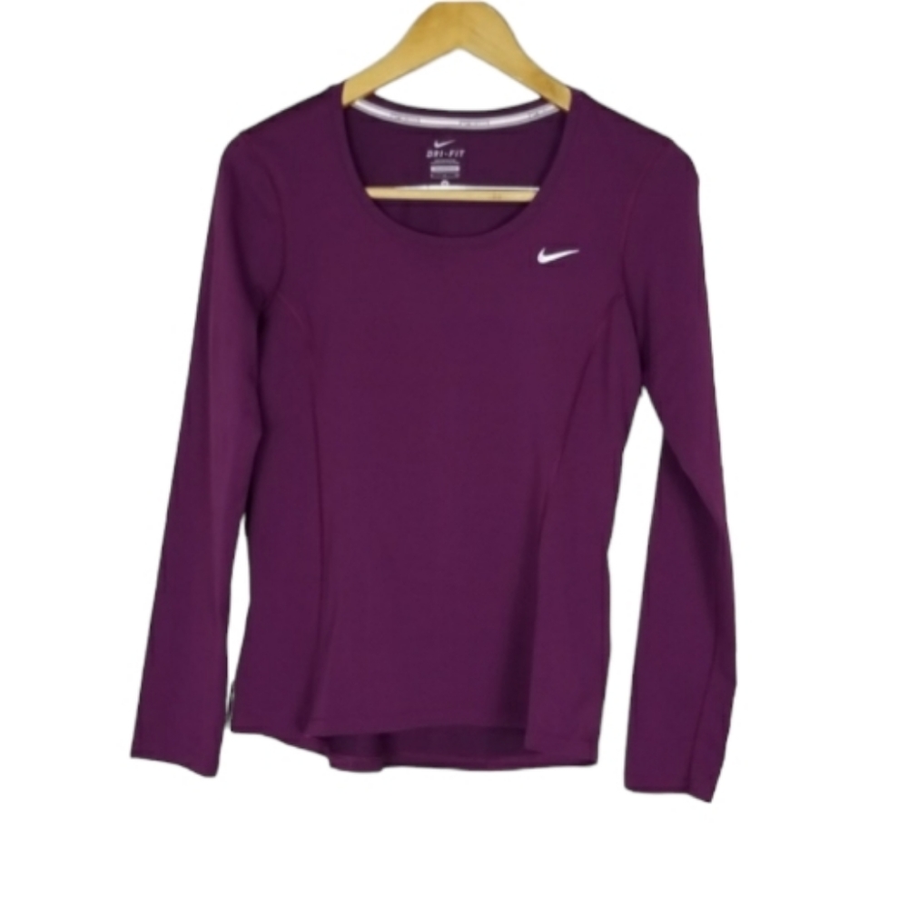 Nike Running DRI FIT Long Sleeve Purple Size Small